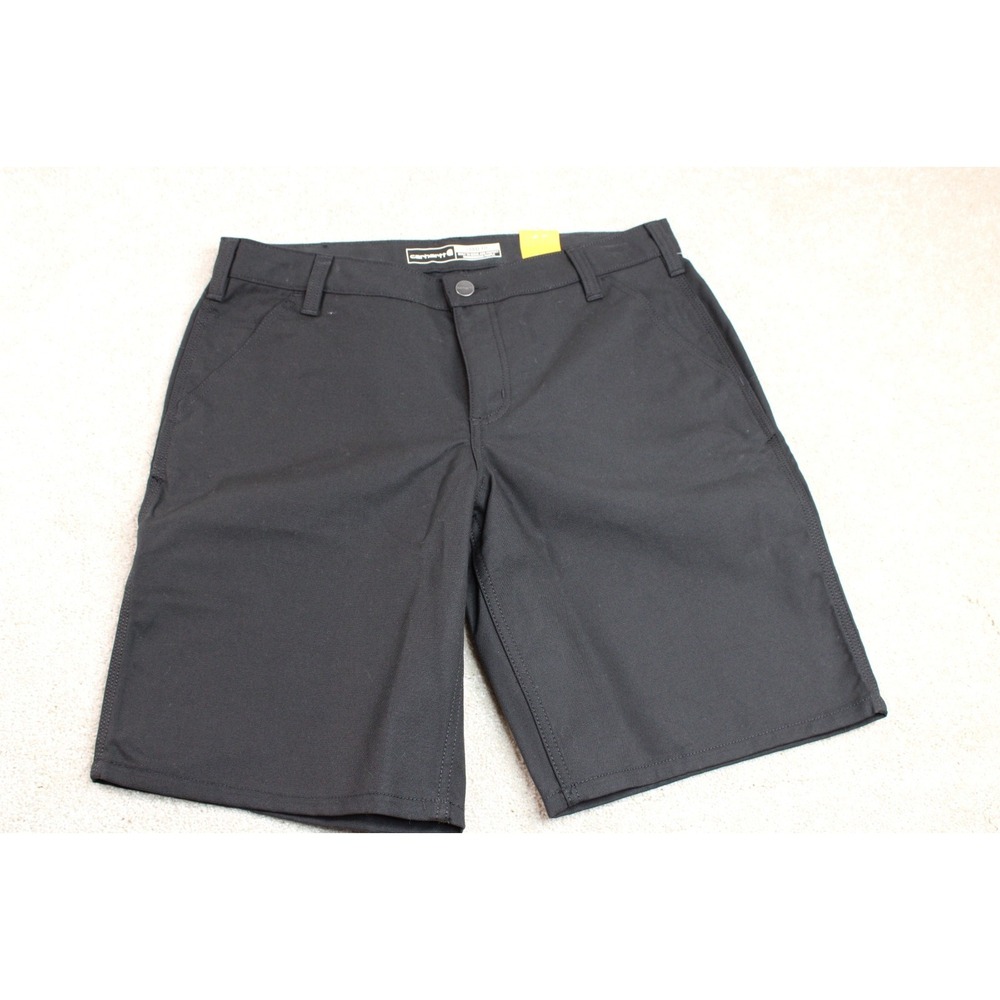 Womens Carhartt 10" Canvas Work Shorts Rugged Flex Loose Fit Size 12 BS3111-W